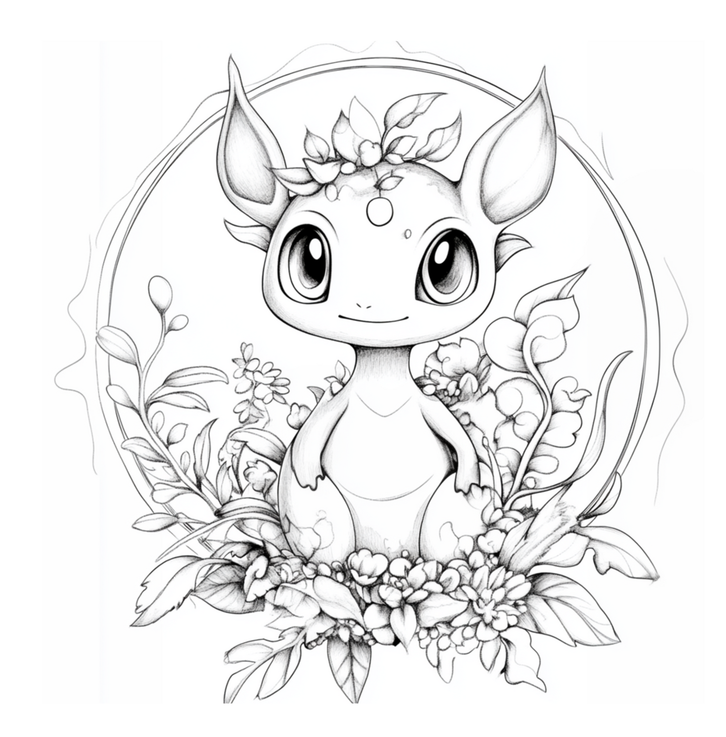 25 Cute pokemon-inspired Creatures Coloring Pages |  Instant Download PDF | pk1