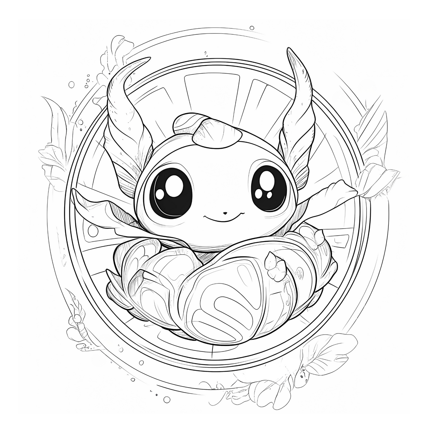 25 Cute pokemon-inspired Creatures Coloring Pages |  Instant Download PDF | pk1