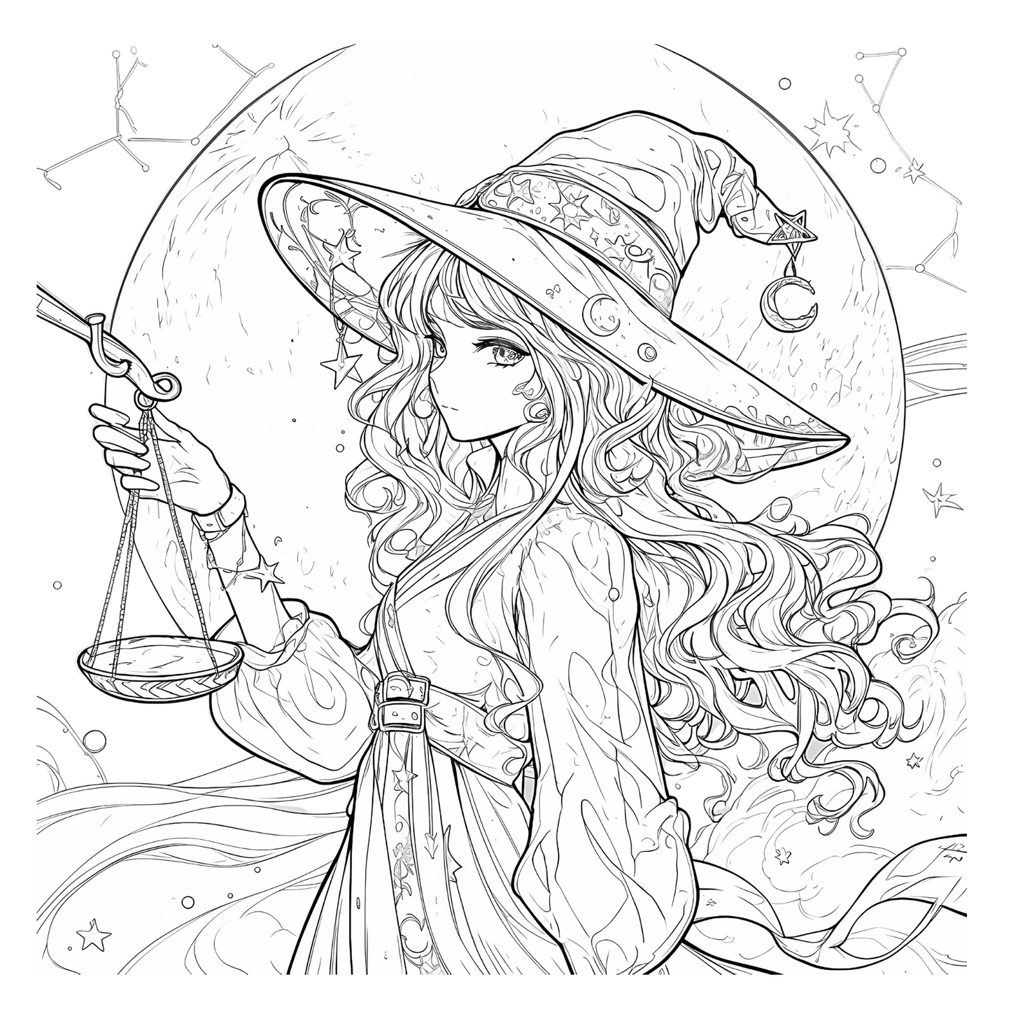 25 Enchanted Zodiac Fairies Coloring Pages | Printable Magical PDF Pages | For Adults, Teens, Relax and Stress Relief| PK1